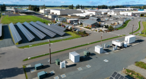 Clean Energy Center and Microgrid aerial showing Community Solar Array